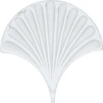 17x17 cm Beyaz İstiridye Balık Pulu Seramik