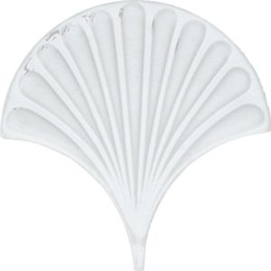 17x17 cm Beyaz İstiridye Balık Pulu Seramik