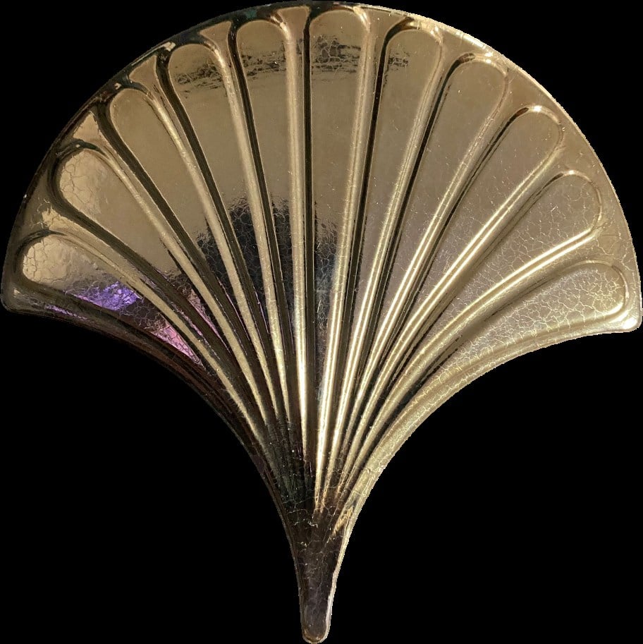 17x17 cm Bronz İstiridye Balık Pulu Seramik(Kopya)