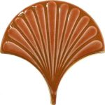 17x17 cm Karamel İstiridye Balık Pulu Seramik