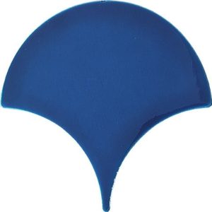 17x17 cm Koyu Petrol Mavisi Balık Pulu Seramik