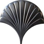 17x17 cm Metalik İstiridye Balık Pulu Seramik