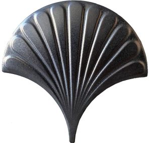 17x17 cm Metalik İstiridye Balık Pulu Seramik