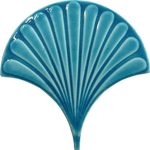 17x17 cm Turkuaz İstiridye Balık Pulu Seramik