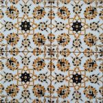 20x20 Cm Ac 10 Selçuk Sarı Çiçek Desenli Kütahya Çini