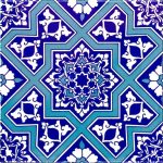 20x20 Cm Ac 12 Selçuk Yıldız Geçme Desenli Çini Karo