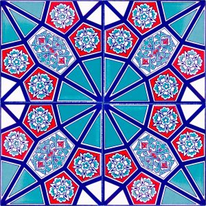 20x20 Cm AC 3  Geometrik Desen Çini Karo