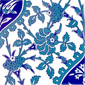 20x20 Cm Ac 42 İznik Desen Kütahya Çini Karo