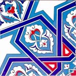 20x20 Cm Ac 72 Selçuk Yıldızı Geometrik Çini Karo