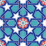 20x20 Cm Ac 85 Geometrik İznik Desen Kütahya Çini Karo