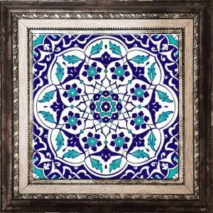 20x20 Cm Ac 92 Osmanlı Mavi Beyaz Kütahya Çini Karo