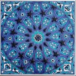 20x20 Cm ED 321 İznik İslami Geometrik Kütahya Çini Karo