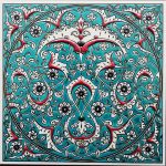 20x20 Cm ED 324 İznik Rumili Desen Eldekoru Çini Karo