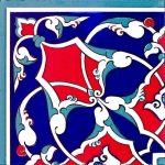 20x20 cm KSK 5 Osmanlı Rumi Desenli Çini Bordür Köşe