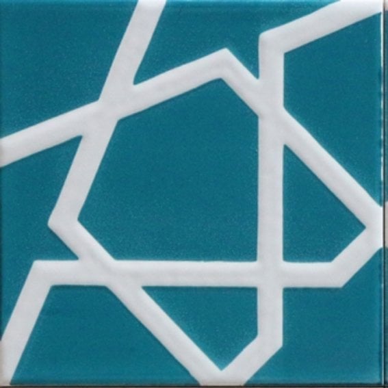 20x20 cm SP 100 Mavi Beyaz Desenli Kütahya çinisi