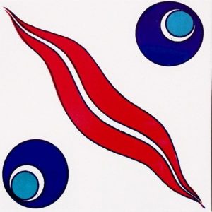 20x20 Cm SP 14 Kütahya Çinisi İznik Desenli Çini Karo