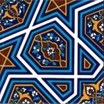 20x20 Cm SP 48 Kütahya Çinisi Selçuklu Desenli Çini Karo