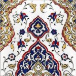 20x20 Cm SP 79 Kütahya Çinisi Osmanlı Desenli Çini Karo