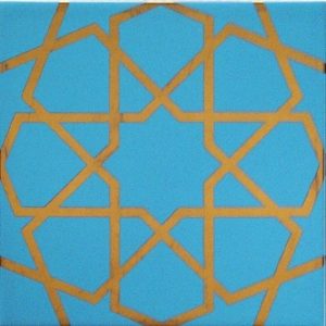 20x20 Cm SP 89 Turkuaz Metalik Serigraf Türk Hamamı Pano