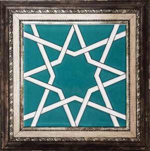 20x20 Cm SP 94 Yıldız Kütahya Çinisi Selçuklu Çini Karo