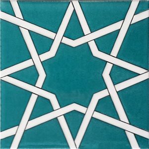 20x20 Cm SP 94 Yıldız Kütahya Çinisi Selçuklu Çini Karo