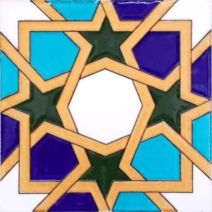 20x20 cm SP 99 Geometrik Tunus desenli Kütahya çinisi