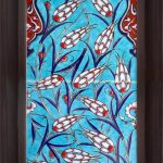 20x40 Cm ED 154 Mavili Lalezar El dekoru Çini Pano