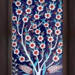 20x40 Cm ED 162 Kobalt Hayat ağacı El dekoru Çini Pano