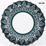 25 cm AR 250 Çini İşlemeli Resim Baskı ve Kaligrafi Tabağı Yeşil