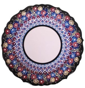 25 cm AR 261 El yapımı Resim Baskı ve Kaligrafi Çini Tabağı
