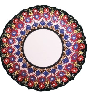 25 cm AR 263 El yapımı Resim Baskı ve Kaligrafi Çini Tabağı