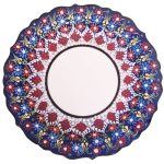 25 cm AR 264 El yapımı Resim Baskı ve Kaligrafi Çini Tabağı
