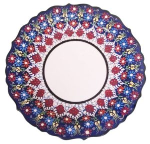 25 cm AR 264 El yapımı Resim Baskı ve Kaligrafi Çini Tabağı