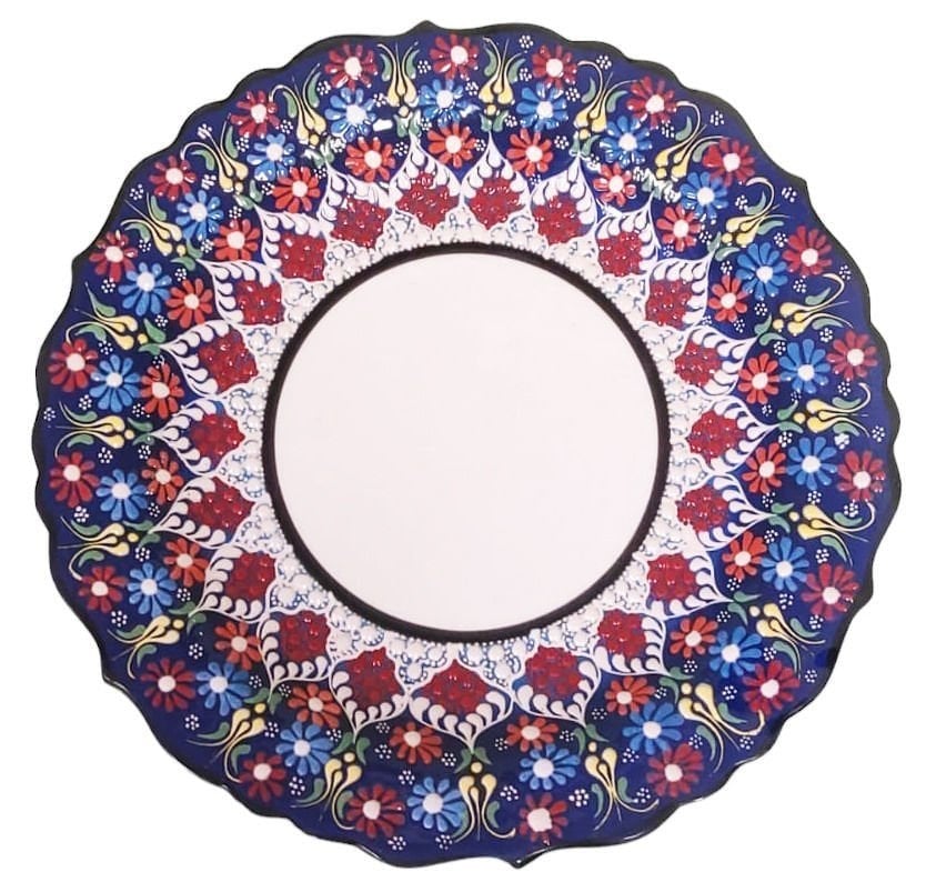 25 cm AR 264 El yapımı Resim Baskı ve Kaligrafi Çini Tabağı