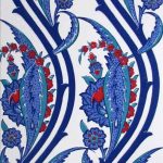 25x40 Cm SP 404 Desenli İznik Çini Karo Sarmaşık Lale