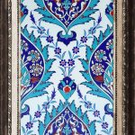 25x40 Cm SP 417 Mavi Göbekli Kütahya İznik Çini Karo