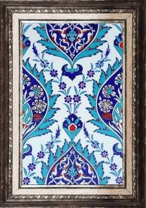 25x40 Cm SP 417 Mavi Göbekli Kütahya İznik Çini Karo