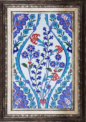 25x40 Cm SP 418 Göbekli Kütahya İznik Çini Seramik Karo