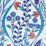 25x40 Cm SP 419 Mavi Beyaz Kütahya İznik Çini Karo