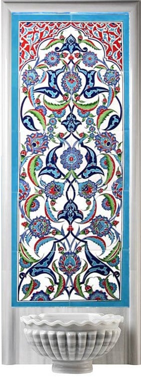 40x100 Cm ED 701 Rumi Eldekoru Çini Pano