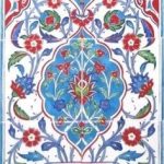 40x100 Cm ED 703 Saksılı Eldekoru Çini Pano