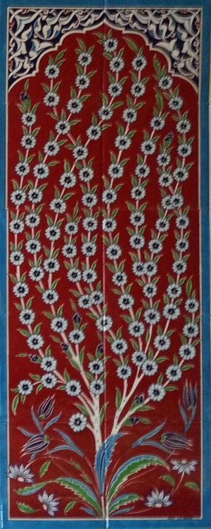 40x100 Cm ED 708 Hayat Ağacı Eldekoru Çini Pano