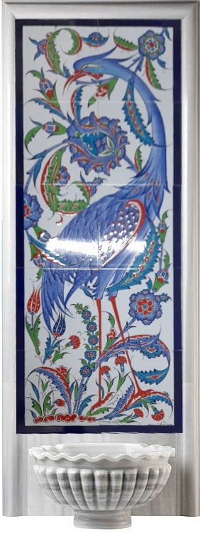 40x100 Cm ED 708 Sülünlü Eldekoru Çini Pano