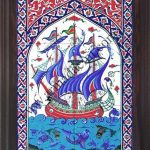 40x60 Cm ED 501 Osmanlı Kalyon Eldekoru Çini Pano