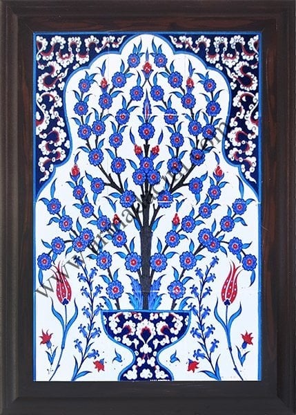 40x60 Cm ED 506 Saksılı Hayat Ağacı Çini Pano