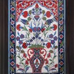 40x60 Cm ED 511 Saksılı Eldekoru Çini Pano