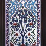 40x60 Cm ED 514 Kobalt Hayat ağaç Eldekoru Çini Pano