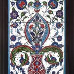 40x60 Cm ED 518 Saksılı hançerli Eldekoru Çini Pano