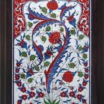 40x60 Cm ED 520 Hançer Yapraklı Eldekoru Çini Pano