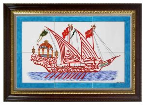 40x60 Cm ED 666 Fetih Kalyon Çini Pano